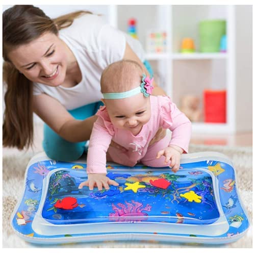LittleBuddy Baby Kids Water Play Mat Toys Inflatable Tummy Time Leakproof Water Play Mat, Fun Activity Play Center Indoor and Outdoor Water Play Mat for Baby – (Multicolor)