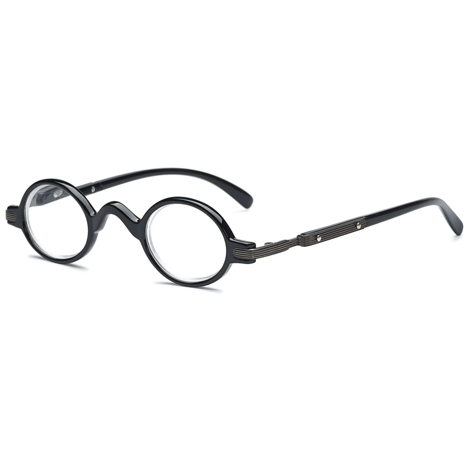 VEVESMUNDO Gafas de Lectura Retro Redondas Vintage Hombre Mujer Metalicas Ligeras Pequeñas Gafas +1.0,+1.5,+2.0,+2.5,+3.0,+3.5,+4.0