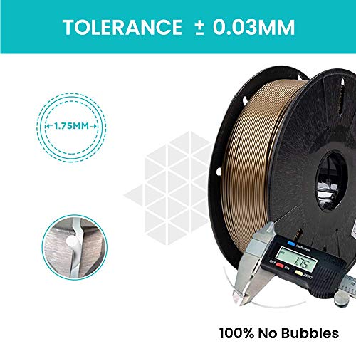 Image of Tesseract Premium PLA + 1.75mm 3D Printing Filament | Dimensional Accuracy + /- 0.03mm | Compatible with Most FDM Printers | 1 KG 3D Printer Filament - PLA Titanium (Quantity 1)