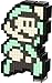 PDP Pixel Pals Nintendo Super Mario 3 Luigi Collectible Lighted Figure, 878-032-NA-LM3