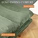 DreamDashio Futon Sofa Bed, 69 inch Futon Couch with Adjustable Backrest, Corduroy Convertible Sleeper Sofa Bed, Folding Sleeper Recliner for Apartment, Living Room, Office, Green