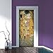 Adesivi per Porte in PVC Premium, Door Cover Bacio di Gustav Klimt, Applicazione Facile e Senza Bolle, Rivestimenti per Porte da Interno 83 x 210 Rifilabili