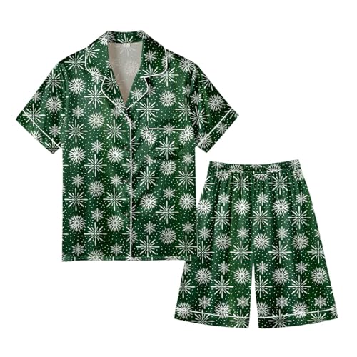 Pijama cómodo para hombre en color festivo conjunto de dos piezas para invierno 3