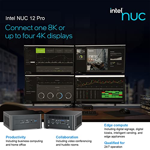 Intel Nuc 12 Pro Desktop Mini Pc, Latest 12Th Gen Intel Core I7-1260P 12-Cores, Upto 4.7Ghz Turbo, 18Mb Intel Smart Cache, Intel Iris Xe Graphics, 0Gb Ram, 0Gb Ssd, Barebone（Nuc12Wshi7） #TOP6