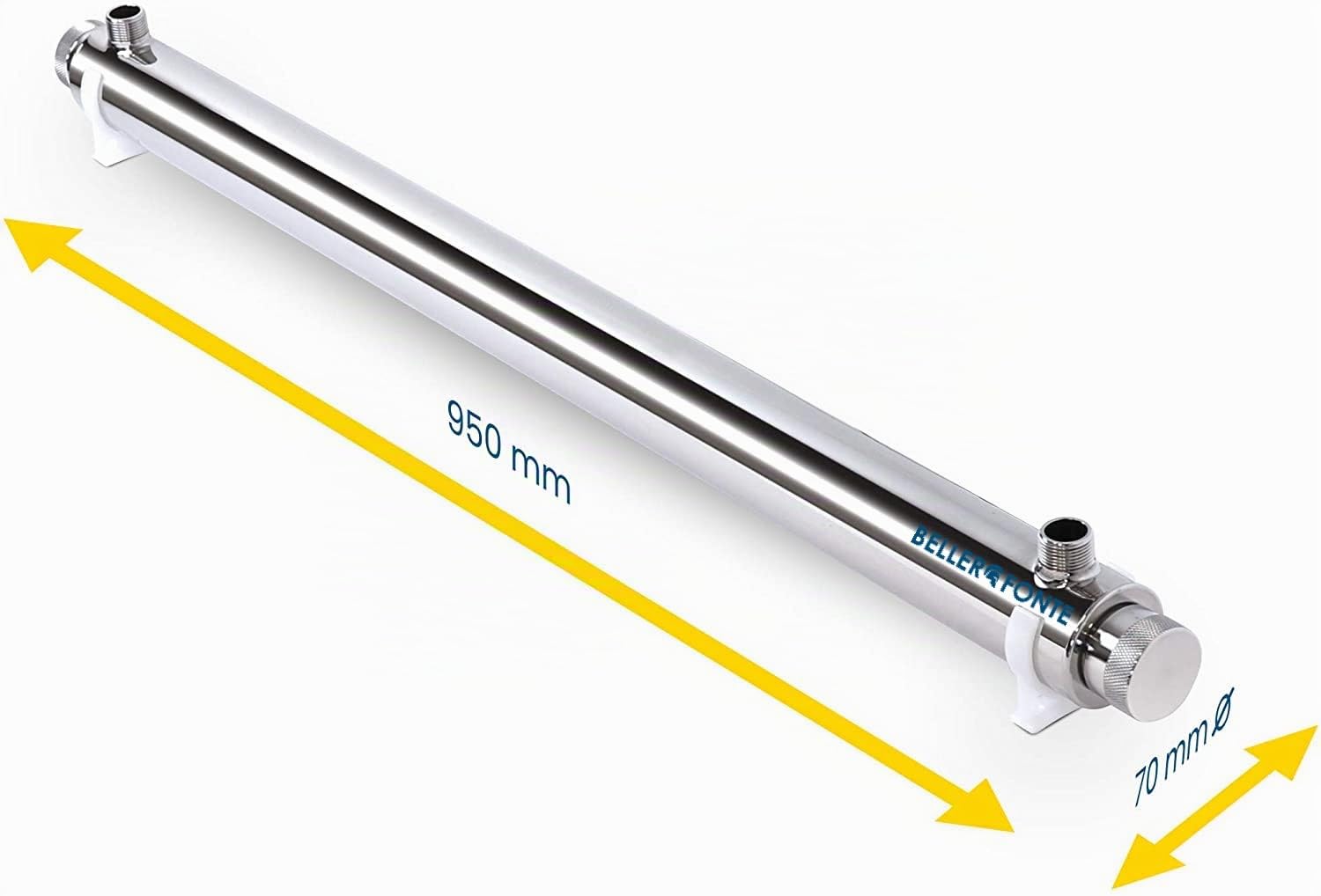 Stérilisateur d'eau UV 55 W Débit 30 lt/min pour filtration, osmose inverse et aquarium