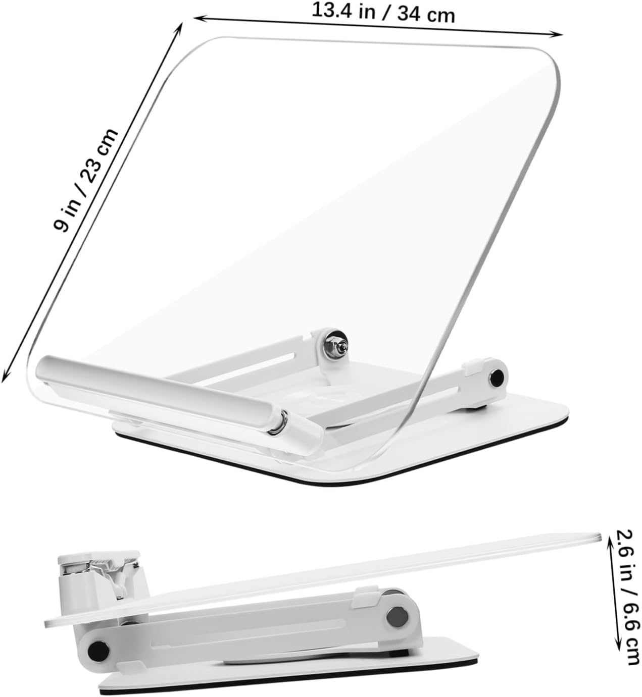 Adjustable Book Stand Holder Rotating Base Hands Reading Stand for Textbooks Laptops and Multi-Functional Desktop Display Page Clips for Comfortable Use