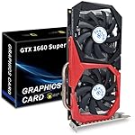 GeForce GTX 1660 Super 6GB Graphics Cards, GDRR6 192Bit PCIE 3.0X16 Computer Gaming Gpu, Dual Freeze Fans Video Card with HDMI/DP/DVI Ports Support 4K and 8K HD