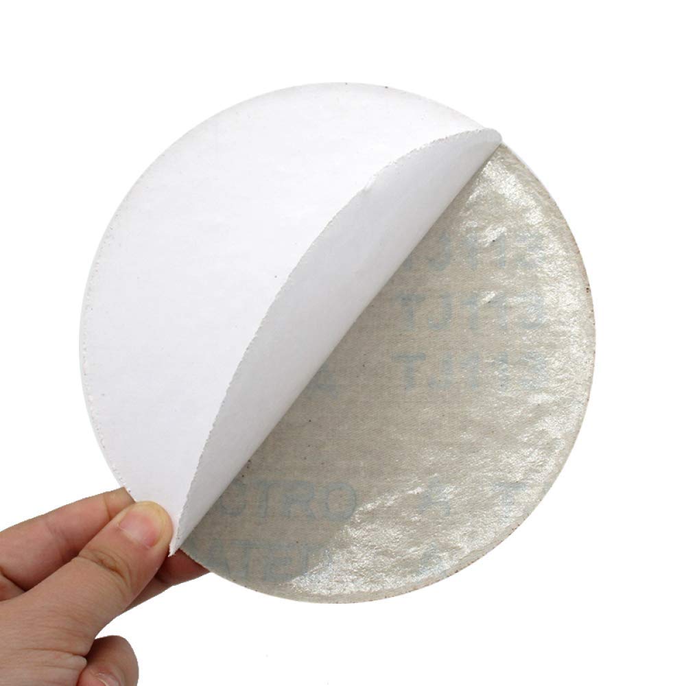 Arkusze szlifierskie PSA Samoprzylepny papier ścierny 6 cali 150 mm Tarcza szlifierska na sucho 60 do 2000 Grys do szlifowania polerowania, 60,5 szt.