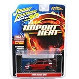 JOHNNY LIGHTNING 1:64SCALE MIJO TOYS - 1990 HONDA CRX - RED ジョニーライトニング 1:64スケール MIJO TOYS 限定 - 1990 ホンダ CRX - レッド