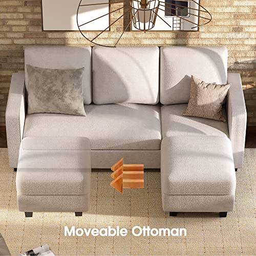 image for JUMMICO Convertible Sectional Sofa Couch, L-Shaped Couch with Reversib