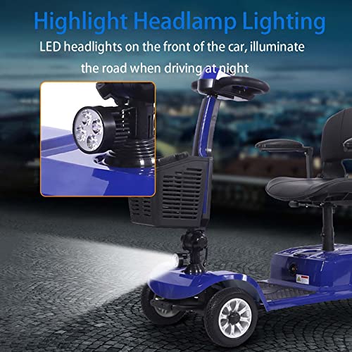 Roblux Mobility Scooter, 3 Wheeled Folding Electric Scooter, 350W Motor Folding Mobility Scooter Travel 19Km/H 3 Speed Adjustment Suitable For Elderly Disabled #TOP4