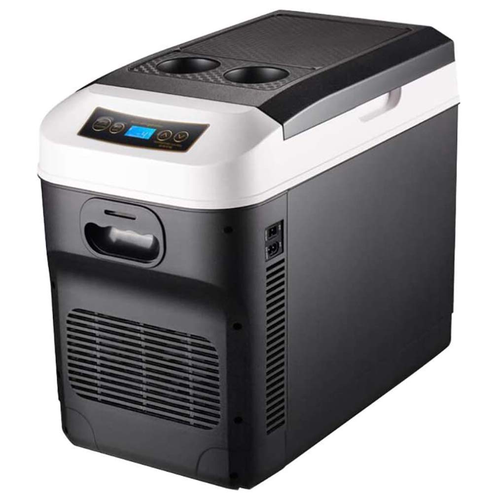 ZLM Mini Frigorifero per Auto, Mini Frigorifero refrigerazione Dual-Core, frigo congelatore Portatile, Regolazione Temperatura Minima -18 ° -65 °, 28 Litri Nero