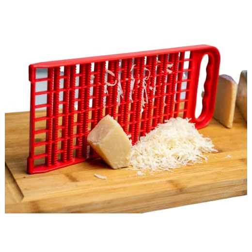 Better Houseware Grater for Kitchen - Kids Safe & Durable Small Cheese Grater with Dual Sides - Coarse Holes for Potatoes, Garlic, and Chocolate, Fine Holes for Pudding Texture - Easy to Clean, Red