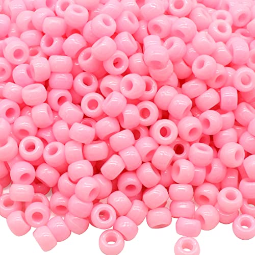 Auvoau 1000 perline in plastica nera per la creazione di gioielli, perline per capelli, portachiavi, artigianato fai da te