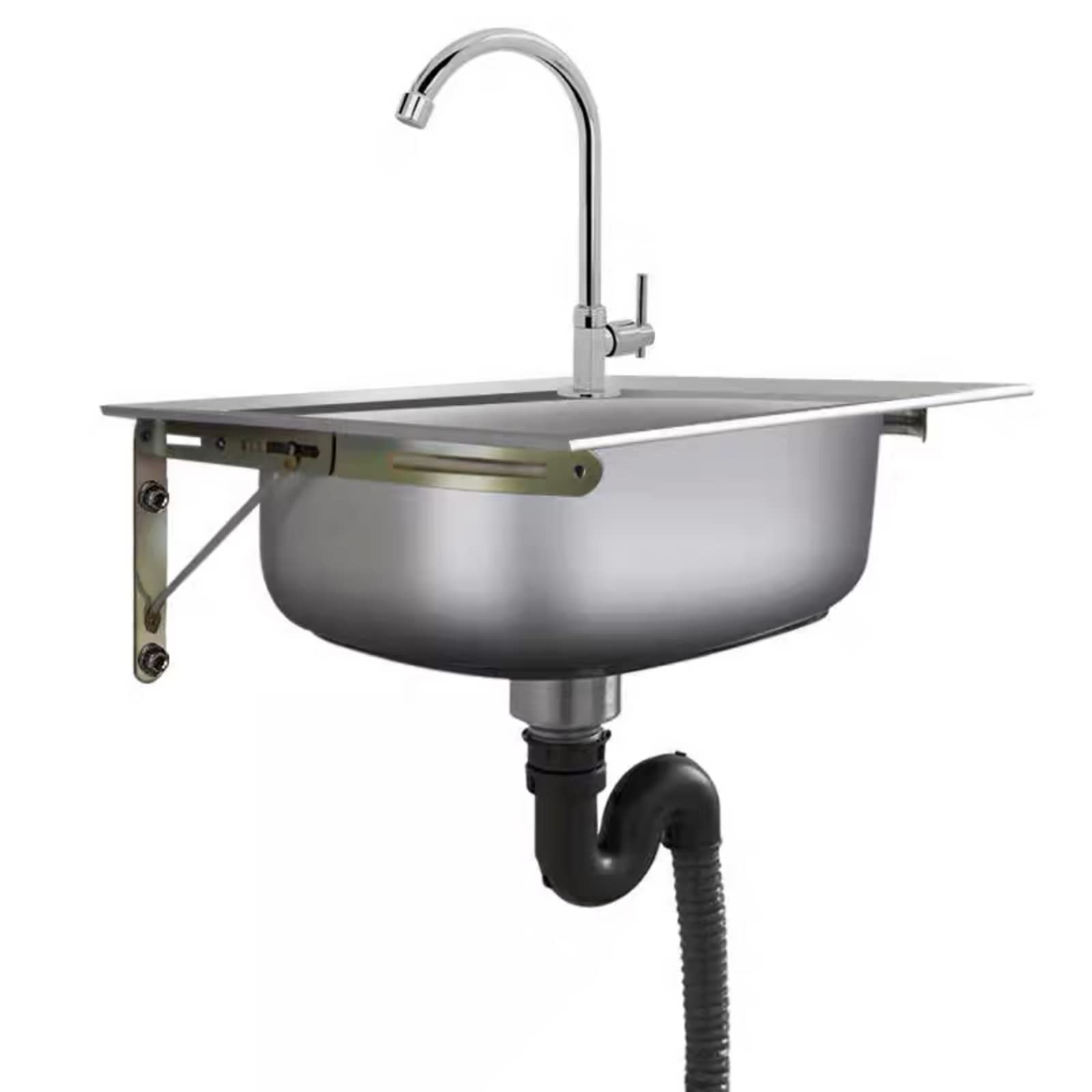 Évier de cuisine extérieur en inox pour garage et buanderie