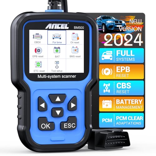 ANCEL All System OBD2 Scanner Compatible with BMW Vehicles Code Reader BM500 Diagnostic Tool with...