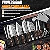 MDHAND 14PCS Professional Butcher Knife Set with Roll Bag, Heavy Duty Meat Cleaver, Boning Knife, Viking Knives, Hand Forged Chef Knife Set, Meat Cutting Knife for Kitchen, Gift for Men, BBQ, Camping