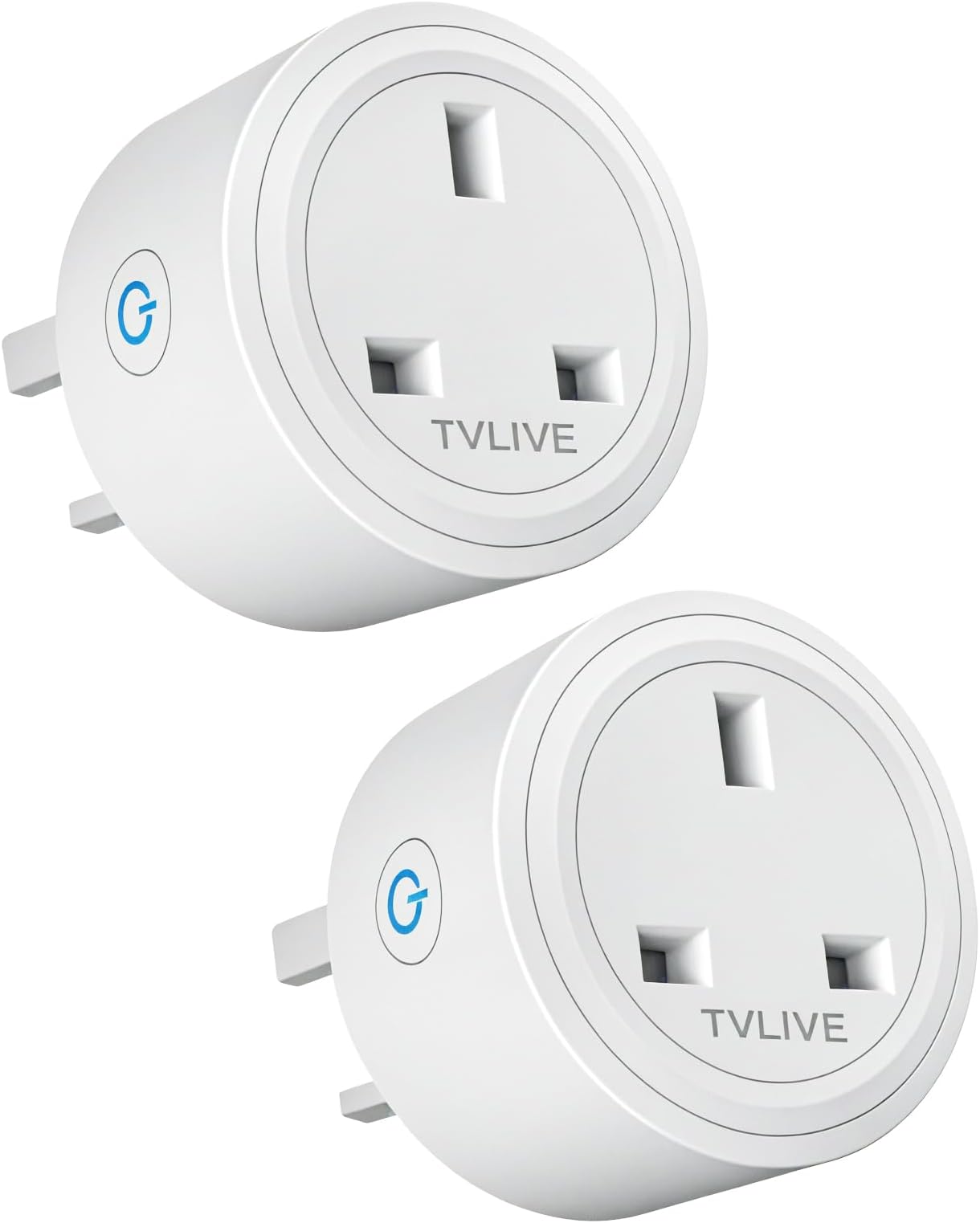 Smart Plug, TVLIVE 2 Pack Smart Plugs that Work with Alexa (Echo, Echo Dot), Google Home Voice Control, Energy Monitoring, Remote Control, Timer & Schedule, smart wifi plug socket UK, No Hub Required