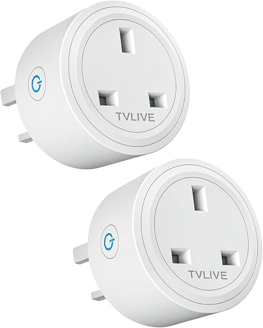 Smart Plug, TVLIVE 2 Pack Smart Plugs that Work with Alexa (Echo, Echo Dot), Google Home Voice Control, Energy