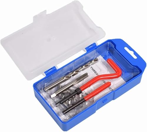 Alltooetools M8 X 1.25mm Thread Repair Tool Kit, Metric Helicoil Kit With HSS Drill Bit, 20PC Wire Thread Inserts