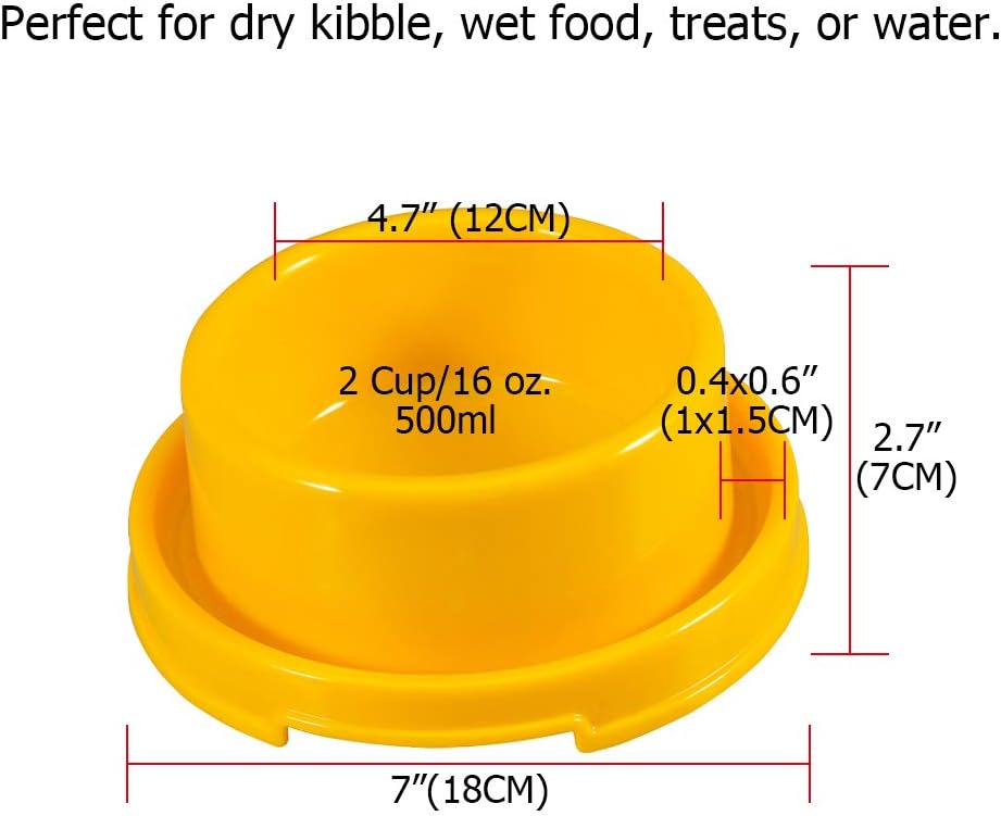 Dog Bowl Set Pet Food and Water Feeder Non-Skid Outdoor Cat Bowls Feeding Dish for Puppy Small Medium Dogs image 4