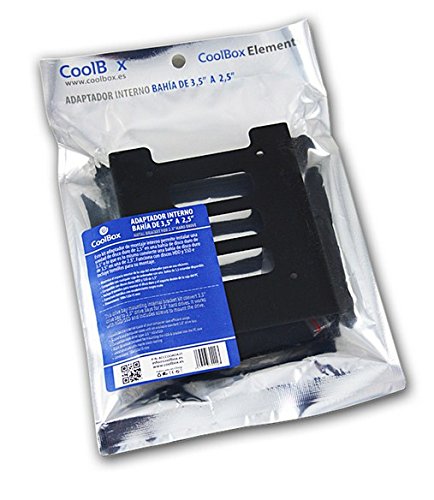 Staffa Adattatore Da 3.5" A 2.5" Per HDD/SSD - Supporto Universale In Metallo Per Case PC, CoolBox COO-AB3525M