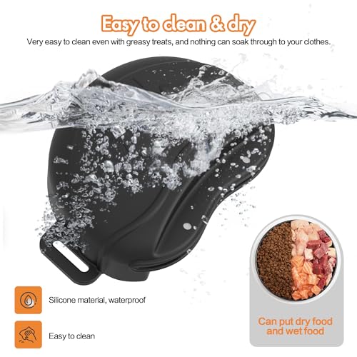 AWINNER Bolsa para petiscos para cães – Silicone premium – Atualização com 4 ímãs fortes, fecho magn