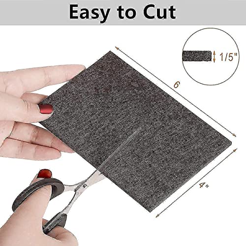 Large Felt Furniture Pads 10 Pcs Pack 6"X 4" + Furniture Pads 136 Pieces Pack Self Adhesive Felt Pad Brown 5Mm Thick With Case #TOP3