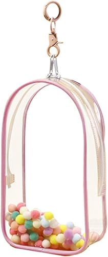 Bolsa grande transparente con estuche para llavero, caja ciega, estuche de transporte, dije de lápiz labial para coleccionables