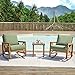 NATURAL EXPRESSIONS Rocking Bistro Set, 3 Piece Outdoor Patio Conversation Furniture Set with 2 Rockers and 1 Metal Coffee Table with Thick Cushions for Backyard,Porch,Poolside,300lbs