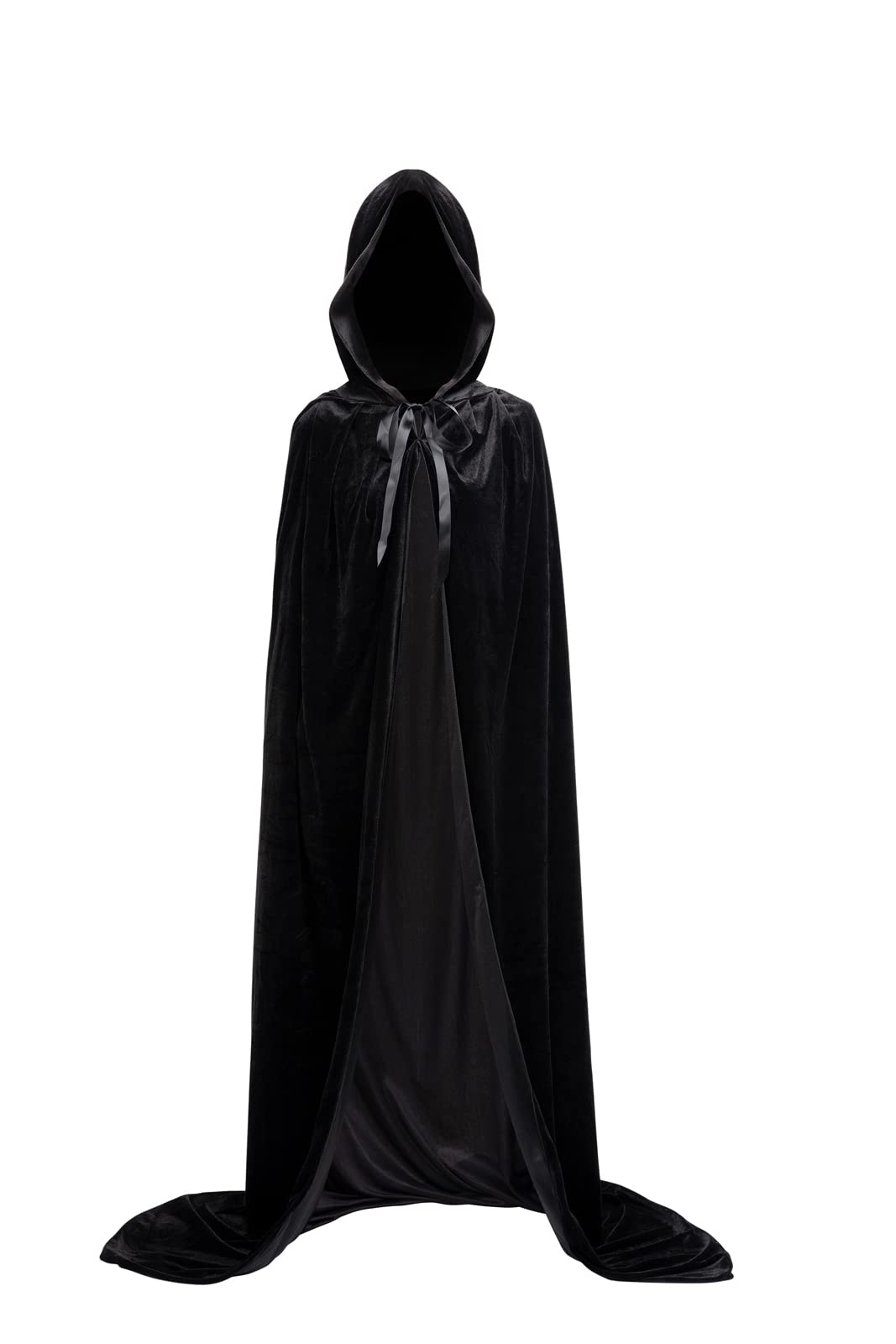 Samt-Umhang Mit Kapuze – 75 Cm Lang, Für Halloween, Cosplay & Mittelalter-Kostüme
