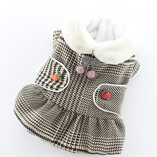 Vestido de invierno para perro pequeño y ropa de forro polar para cachorro S 2