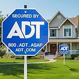 ADT Security Sign - 28“ Yard Security Warning Signs with Stakes, Deter Burglars & Protect Your Home 100% Aluminum Alloy for Weather-Resistant Protection Outdoor Use