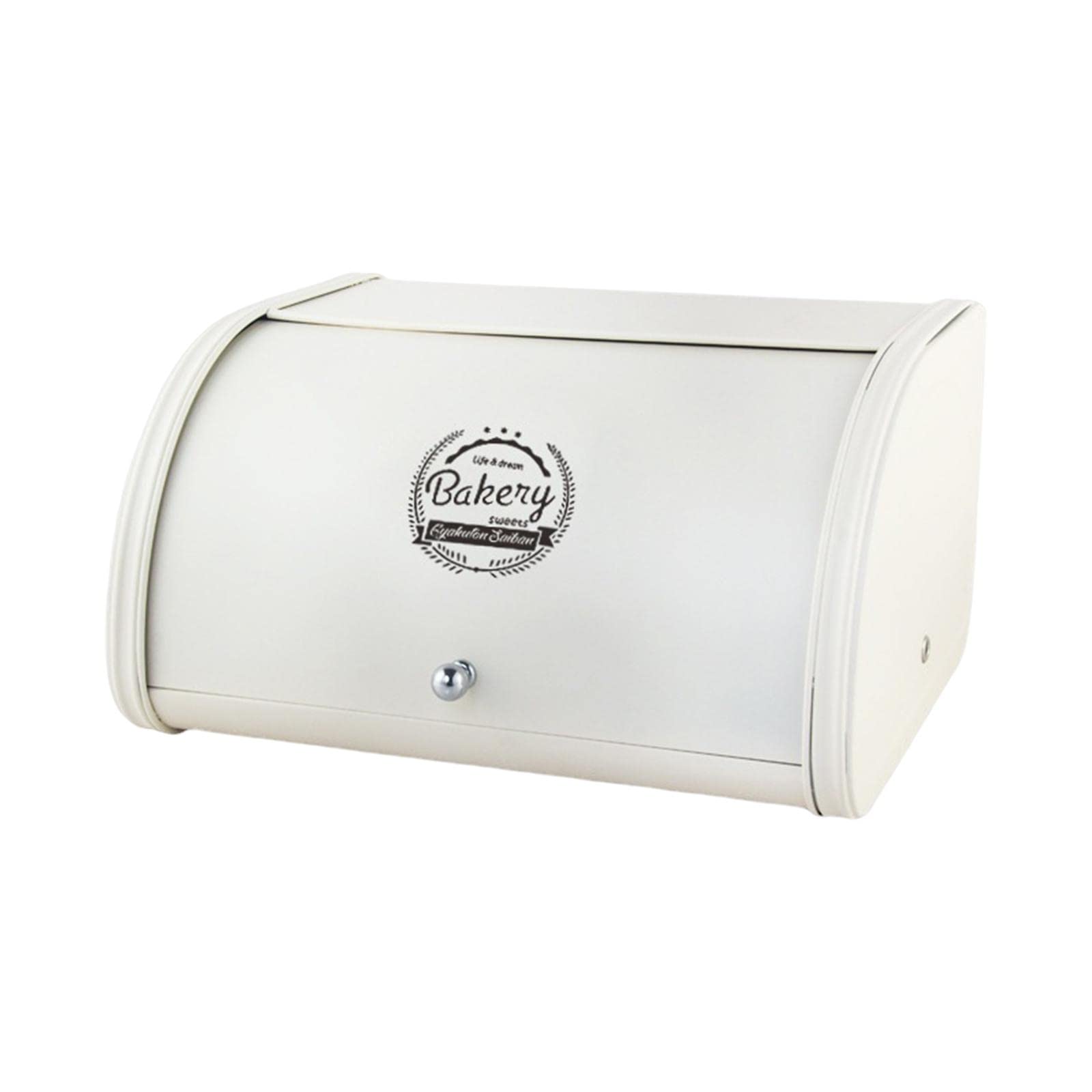 Panera de metal con tapa enrollable de gran capacidad para encimera de cocina