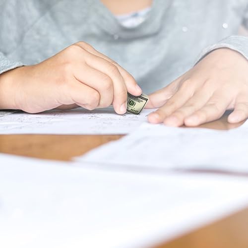 Miniatura 3 de ArtCreativity Borradores de 100 dólares Juego de borradores de goma grande de 12 a 2.75 pulgadas con diseño de réplica de dinero, divertidos