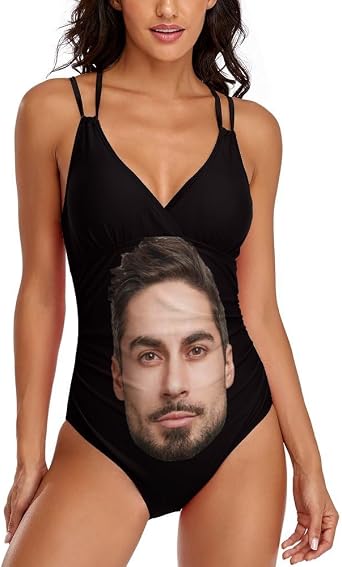 Custom Face Swimsuits for Women Personalized One Piece Bathing Suits with Face Customized Picture Swimsuits