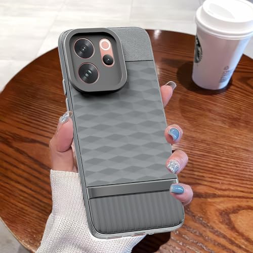 Image of Pikkme Back Cover for Vivo V70 5G Camera Protection 3D Hexa Cube Design Silicone Protective Bumper Case (Grey)