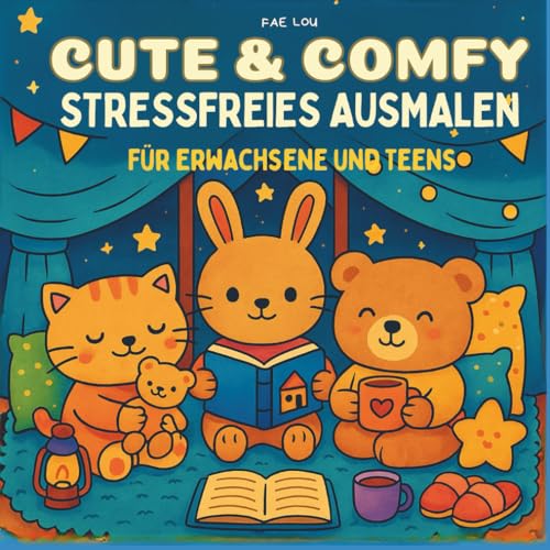 CUTE & COMFY Stressfreies Ausmalen für Erwachsene und Teens: 50 liebevolle Bilder & Affirmationen – für Gelassenheit im Alltag. (Serenyao Cute&Comfy Collection)