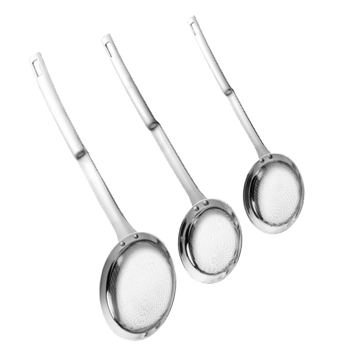 Feinmaschiges Edelstahlsieb für Küche und Backen, Silber