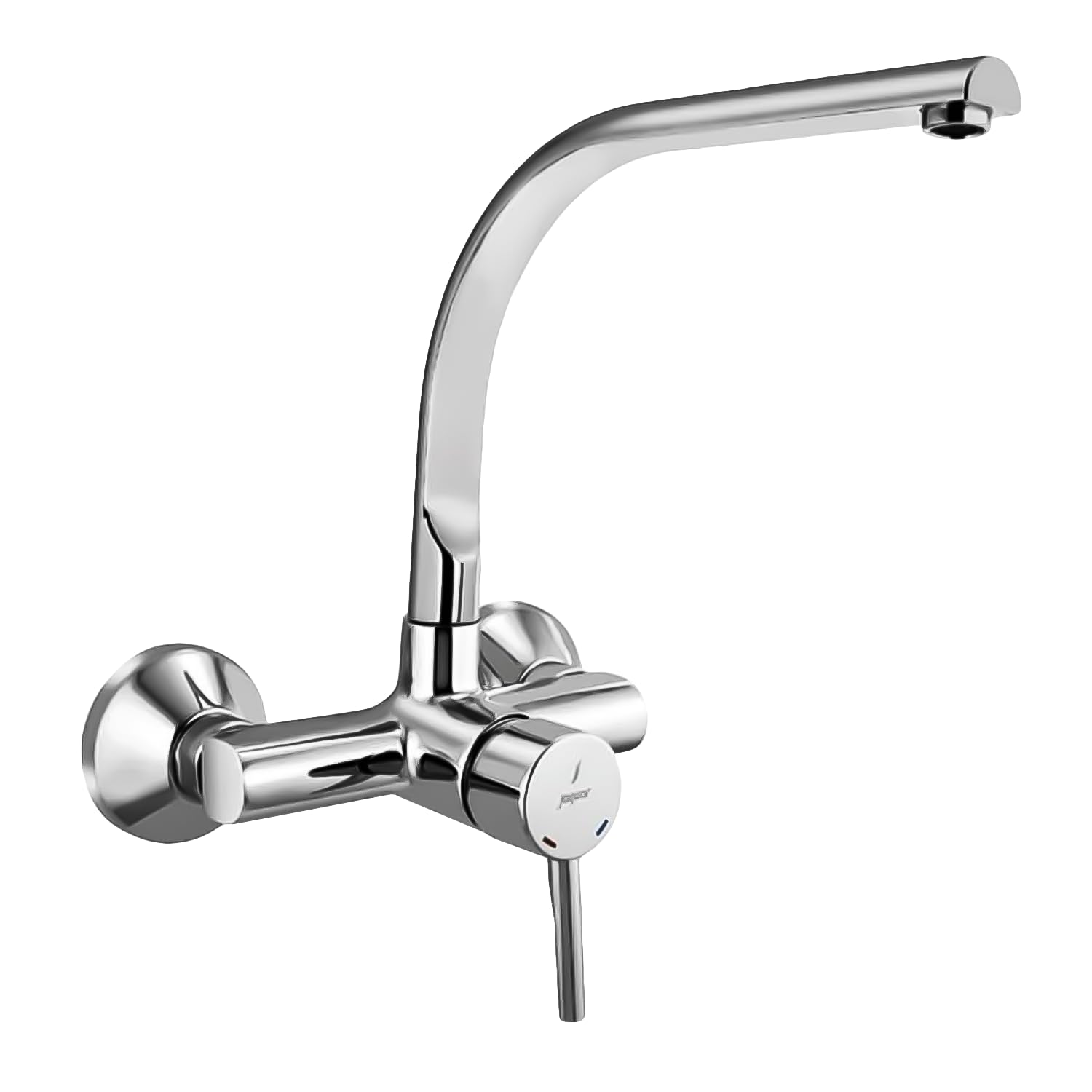 Jaquar Wall Mounted Single Lever Sink Mixer with Swinging Spout on Upper Side, Connecting Legs & Wall Flanges, Stylish & Durable Faucet for Kitchen & Bathroom, Sliver - (Chrome Finish)-image-34
