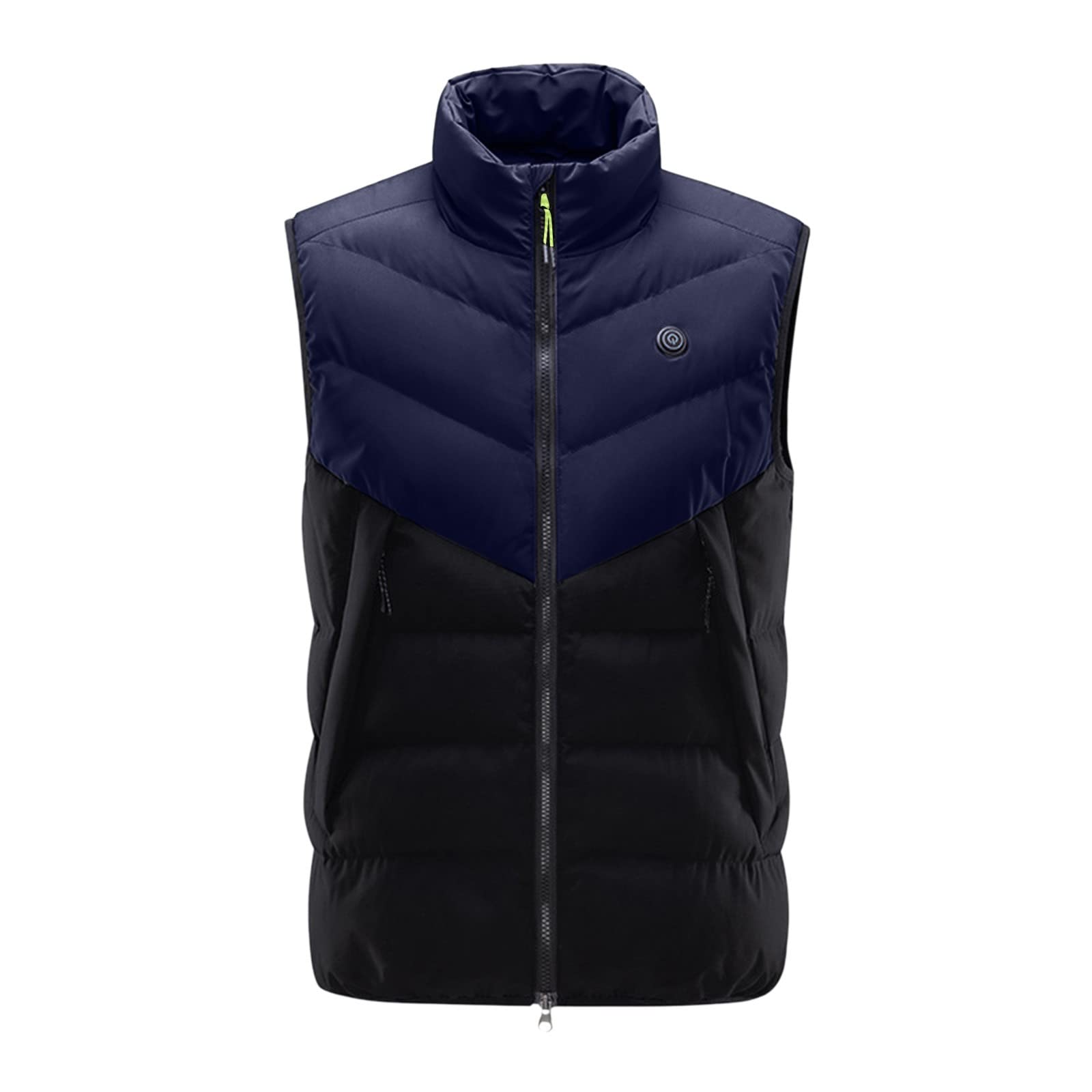Giacca Riscaldata Uomo All'aperto Trekking USB Giubbino Trapuntato Senza Maniche Impermeabile Gilet Riscaldato Giubbotto Riscaldato con Batteria Invernale Moto Piumino Smanicato Elettrico Pile