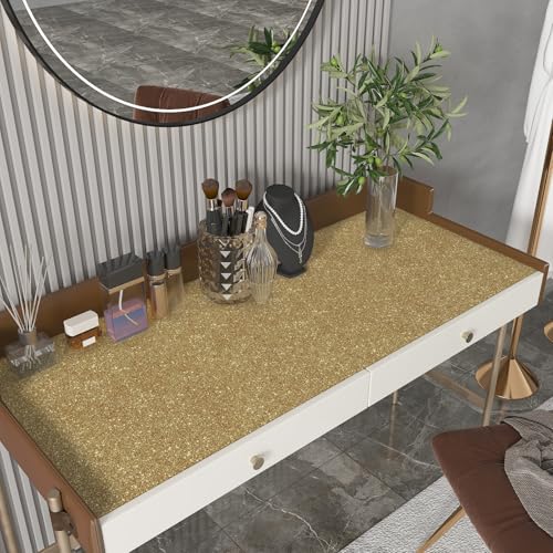 Papel tapiz extraíble dorado para renovar gabinetes y paredes de dormitorio 7
