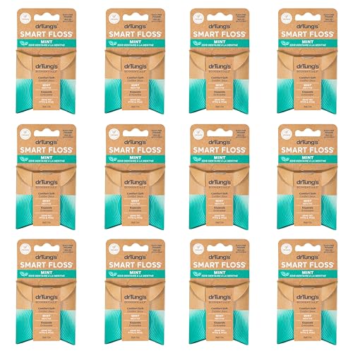 Image of DrTung's Smart Floss, Mint Natural Expanding Dental Floss - Pack of 12