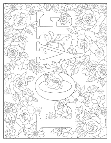Creative Haven Beautiful Floral Alphabet Designs Coloring Book