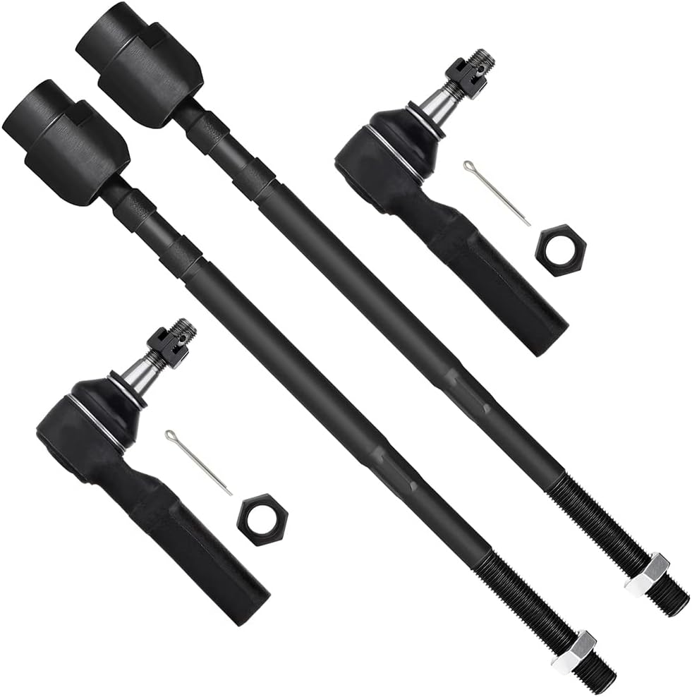 SCITOO 4pcs Front Suspension Kit Inner Tie Rod Outer Tie Rod End Fit 2000-2013 For Chevrolet Impala 2000-2007 Monte Carlo 1997-2004 For Buick Regal