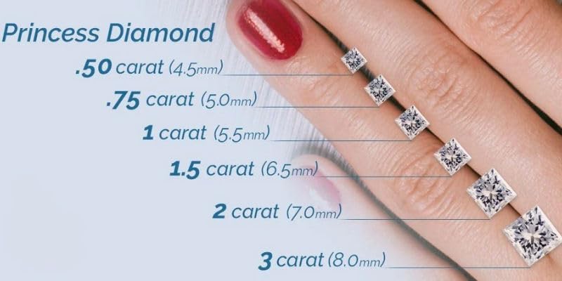 Clara Pucci 14K Solid Gold Engagement Ring for Women | 2 cttw White Sapphire Princess Cut Solitaire | Real Yellow Gold Wedding Ring - Image 7