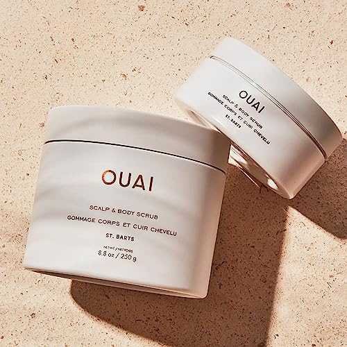 Ouai Scalp Scrub & Body Scrub - St Barts - Coconut Oil & Sugar Scrub - Cleansing Exfoliating Scrub for Hair & Body, 96.40 g (Pack of 1) - Image 4