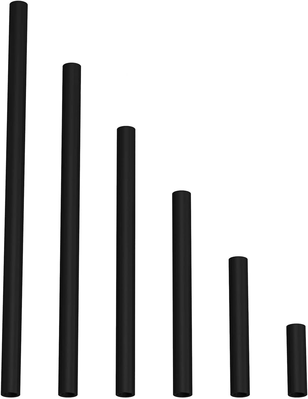 Metal Extension Tube for Hanging or Table Lamps - Black by Creative Cables