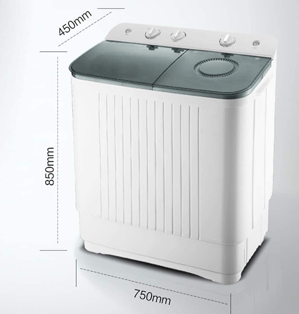KANBUN 2-in-1-Mini-Kompaktwaschmaschine mit Zwei Trommeln, Waschmaschine und Schleuder-Kombination, mit elektrischer Kompaktwaschmaschine mit Zwei Trommeln, Mini-Waschmaschine mit Waschmaschine und