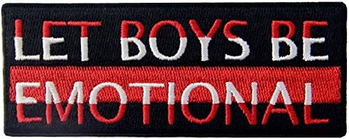Let Boys Be Emotional Funny Biker Patch Embroidered Applique Iron On Sew On Emblem image 4